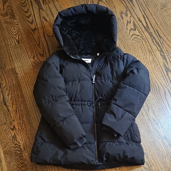 Dkny Jackets & Blazers - DKNY Black Quilted Hooded Puffer Coat